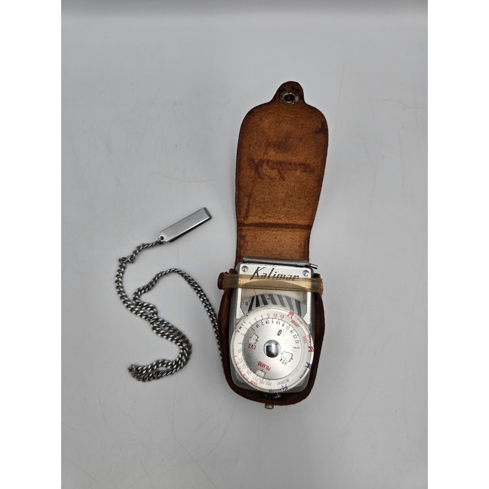 Kalimar Light Meter‎ Vintage Analog Exposure Meter with Leather Case Japan Good